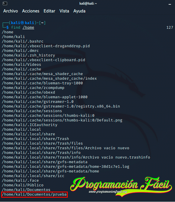 Comando find en Linux