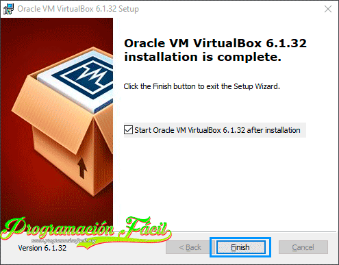 virtualbox setup