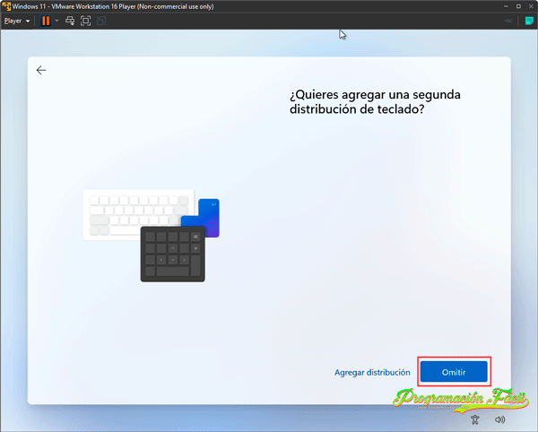 segunda distribución de teclado windows 11