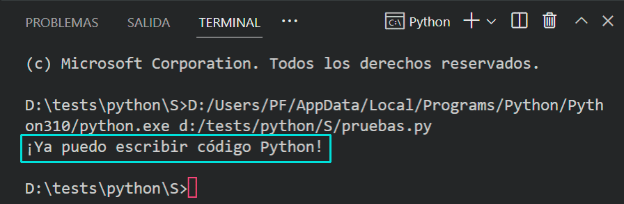 print Python