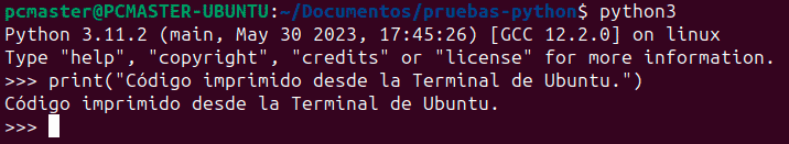 ejecutar python en la terminal de linux