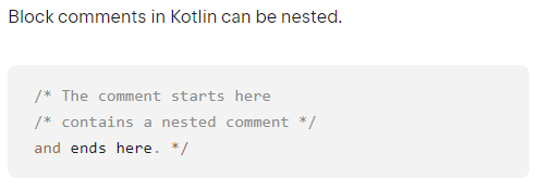 comentarios en Kotlin