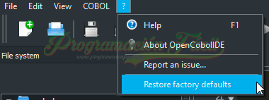 OpenCobolIDE ayuda