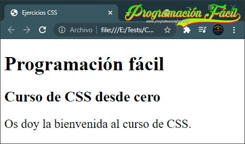Propiedad font-size de CSS